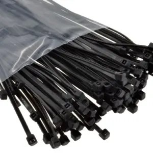Black nylon cable tie 12mm x 650mm – pack of 100