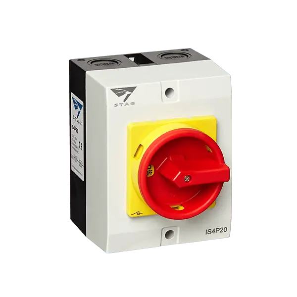 Four Pole Stag Isolator, Enclosed IP65 – 20Amp