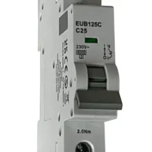 Single Pole Miniature Circuit Breaker 10A, 10kA, Curve D