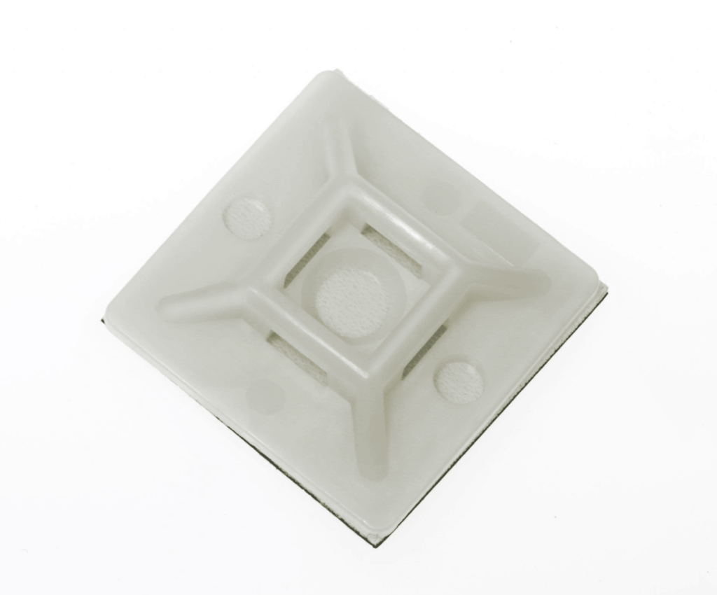 Self adhesive cable tie mounts 30mm x 30mm – pack of 100