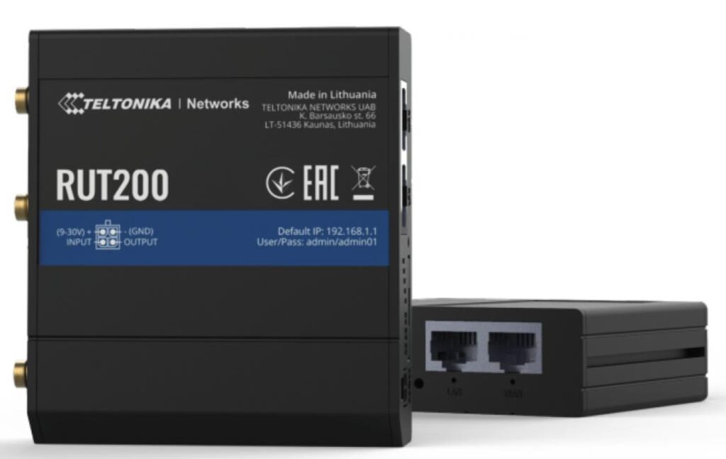 Teltonika RUT200 4G LTE Cat 4, 4G, 3G, 2G Industrial Router