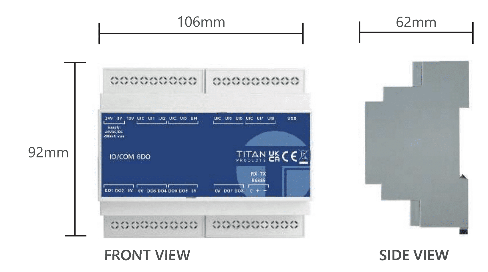 Networkable I/O with 8 Universal Inputs and 8 Outputs - Titan - Image 2