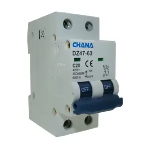 Two Pole Miniature Circuit Breaker 10A, Curve C