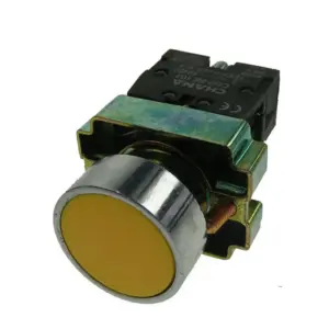 Normally Open Pushbutton Metal Bezel – Yellow