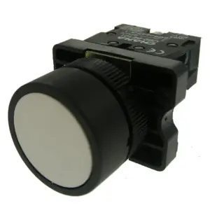 Normally Open Pushbutton Plastic Bezel – White