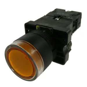 Normally Open 24v LED illuminated Pushbutton Plastic Bezel – Yellow