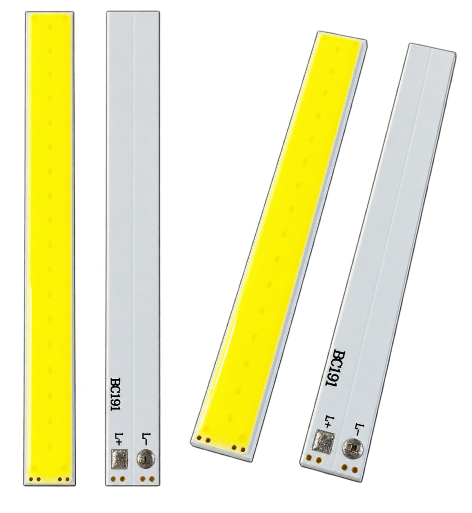 Four Cool White DC 3V COB (Chips on Board) Lamp LED Panel Light - Rear Solder Connections