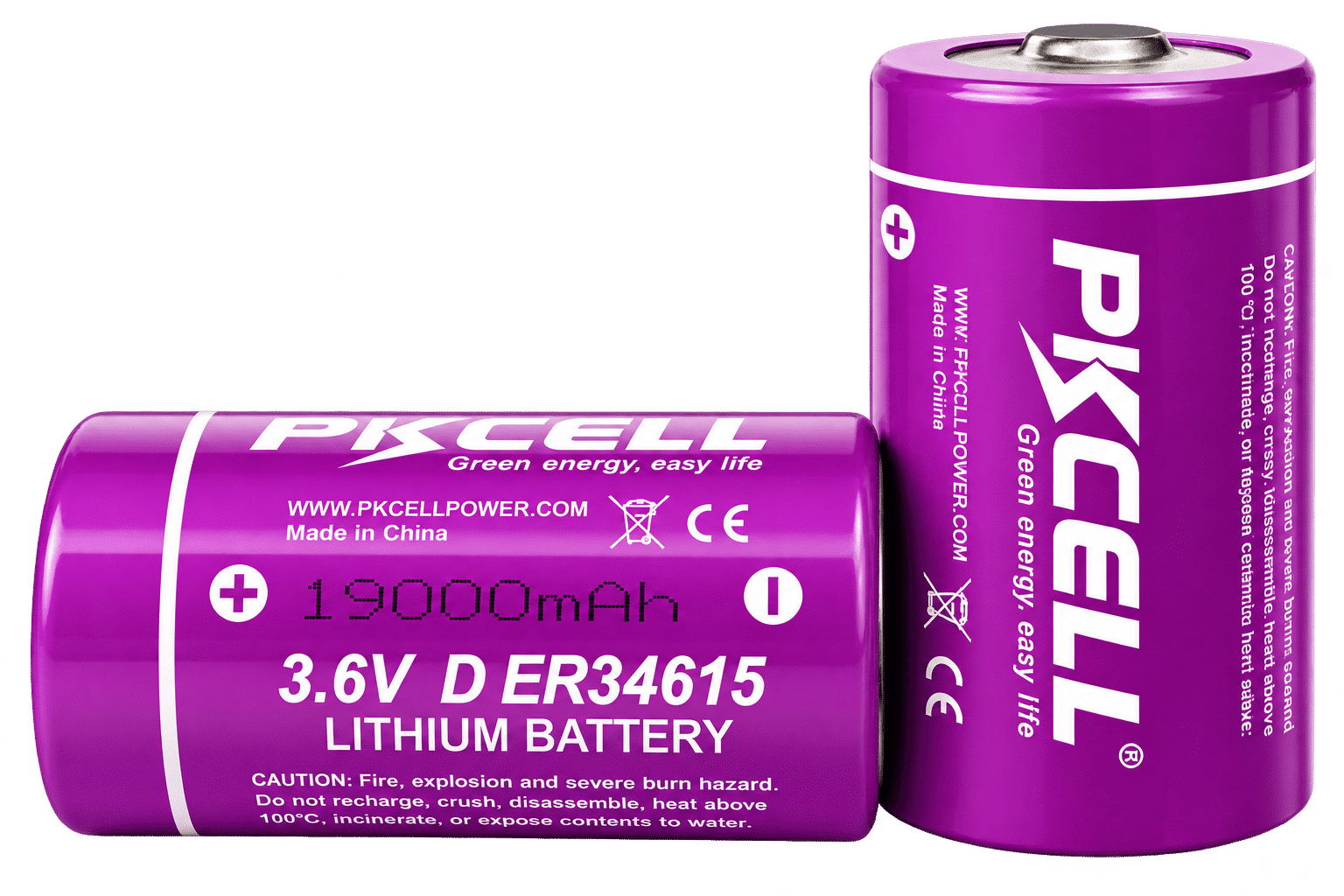 Lithium Battery Size D, 3.6V; 19000 mAh, non-rechargeable, ER34615 - Image 2